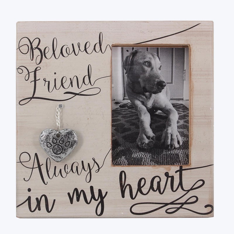 YOUNGS Young's 9" x 0.5" x 9" Wood 4" x 6" Pet Memorial Picture Frame - Image 1
